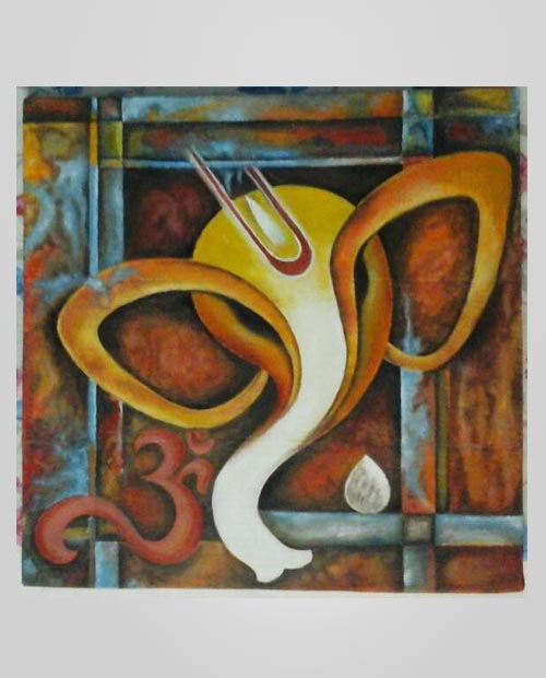 Modern Ganesha Canvas Painting